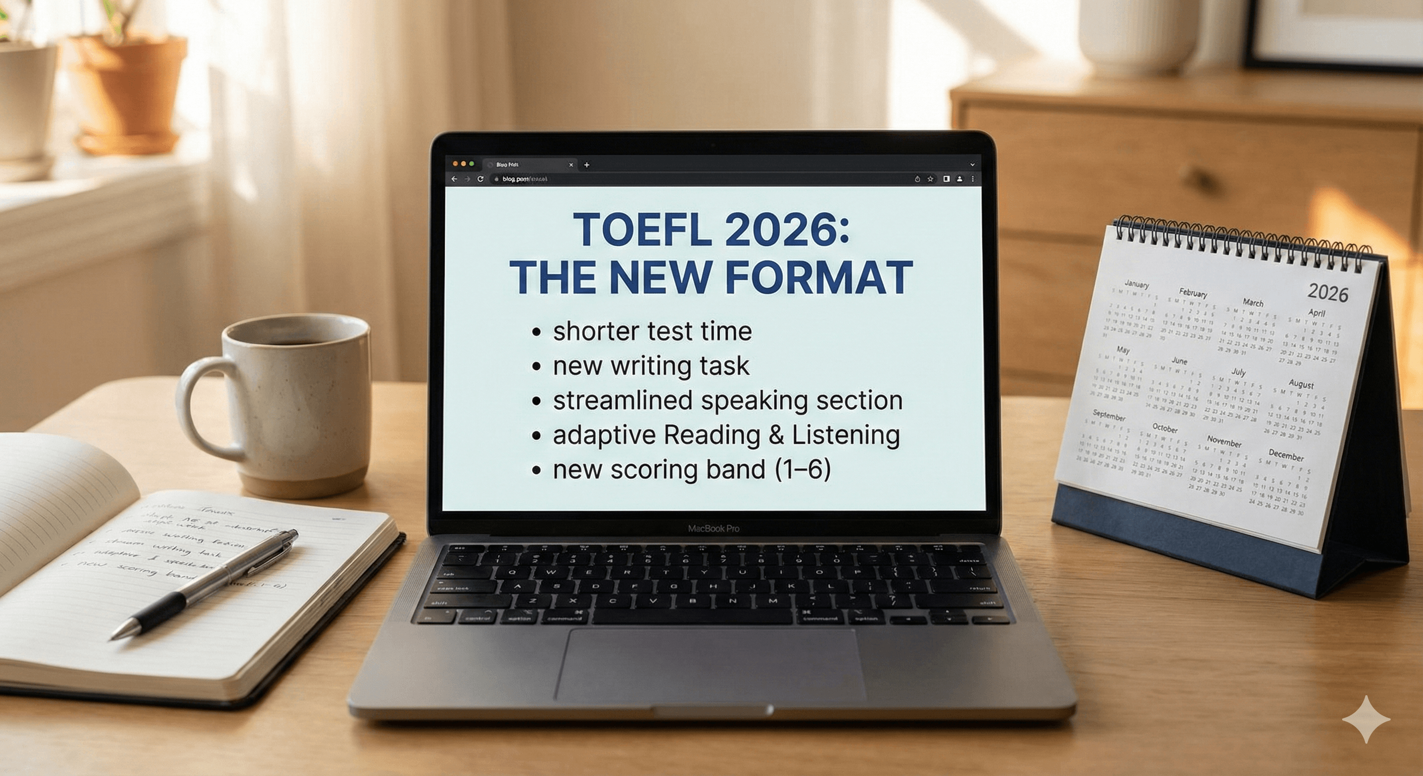 از ۲۱ ژانویه ۲۰۲۶، آزمون TOEFL iBT تغییرات مهمی در ساختار و محتوای خود خواهد داشت. در این مقاله جزئیات، تغییرات بخشها و نکات مهم برای آمادگی بهتر در نسخهی جدید تافل را بررسی میکنیم.